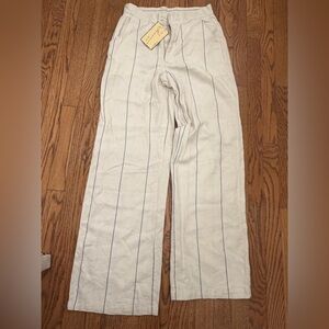 Vintage Havana White Linen Pinstripe Pants – NWT – Size Small